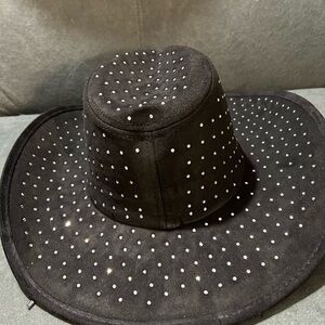 Studded Black Western Hat